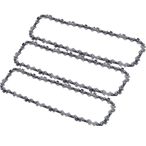 Lot de 3 chaînes et 1 Guide pour tronçoneuse sur perche, 40 maillons et Guide de 29cm, compatible avec Ryobi, Husqvarna, Makita et autres (1/5)