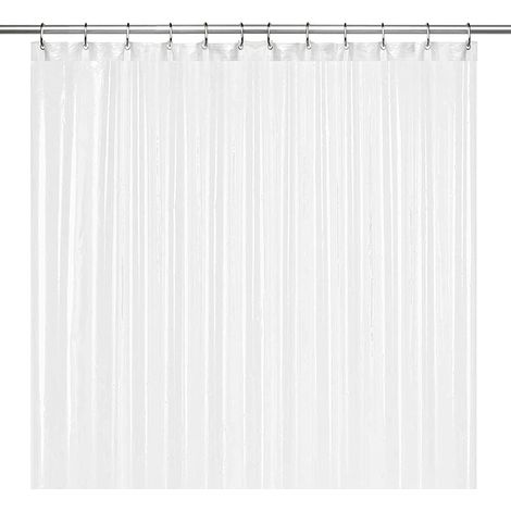 Sollbry Cortina de ducha de plástico PEVA impermeable, no tóxico y de primera calidad, con ojales esmerilados y antioxidantes, accesorio de baño resistente, 180 x 180 cm (1/4)
