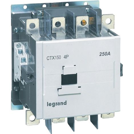 Contacteur de puissance CTX 4 pôles 150A 2 contacts auxiliaires NO+2NF intégrés tension commande 100V à 240V (416476)