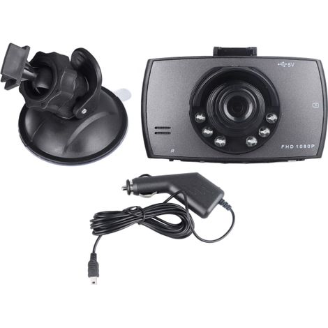 Caméra de voiture 2,2 pouces Full HD 1080P avec écran LCD, mode stationnement, capteur G, enregistrement en boucle, détection de mouvement (1/3)