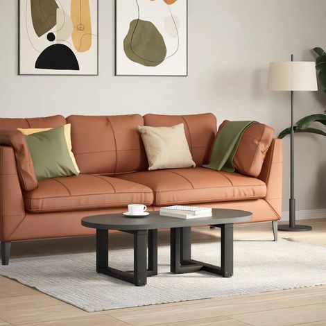 Maison Exclusive - Gambe per Tavolino da Caffè a Forma di T 2 pz Nere 50x25x(30-31) cm Acciaio