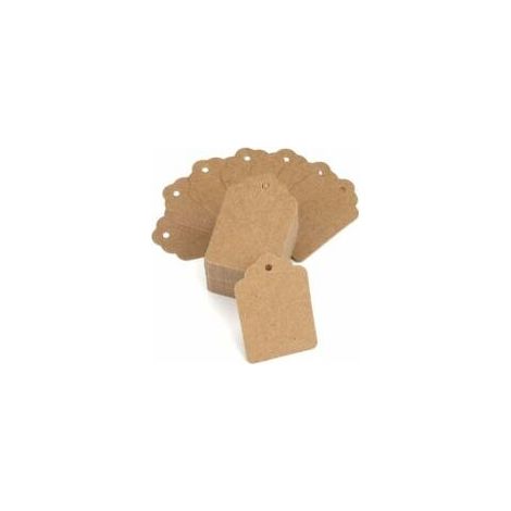 200 pièces étiquettes de prix kraft, étiquettes 3,2 x 5 cm, tag étiquettes de magasin, étiquettes vêtements pour produit de vêtement de bijoux, marron Crezuo (1/4)