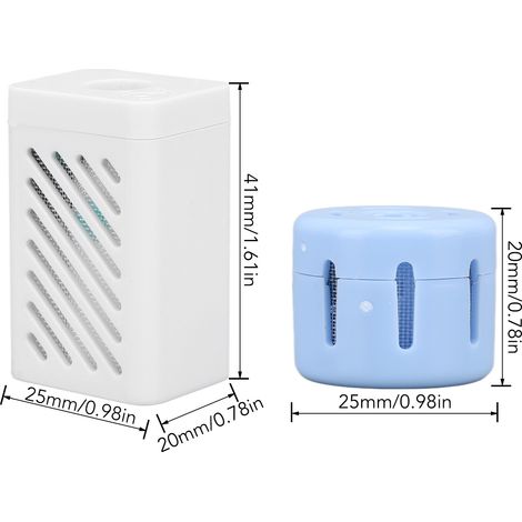 Ortviai Module d'ion argent pour réservoir d'eau de robot aspirateur Dreame X10/S10/W10S/S20/X20 – 2 pièces ABS blanc et bleu (1/4)