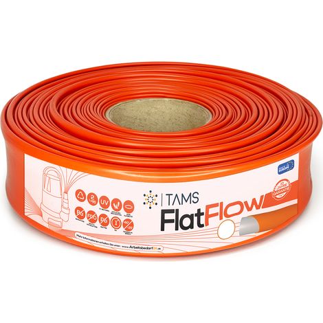 TAMS® Flat Flow Flachschlauch orange 2" 10m (1/5)