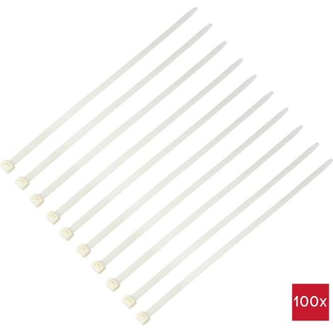 TRU COMPONENTS TC-12626016 Fascetta per cavi 550 mm 12.7 mm Bianco Naturale HVAC 100 pz. (1/3)