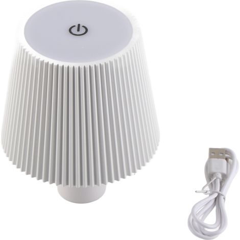 Ortviai Lampe de table sans fil en forme de bouteille – 3 teintes réglables, étanche IP54, batterie 4000 mAh, blanc (1/5)
