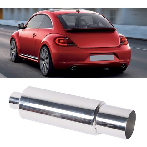 Embout d'échappement en acier inoxydable, tube droit rond, universel, pour moto et voiture. Modification (1/5)
