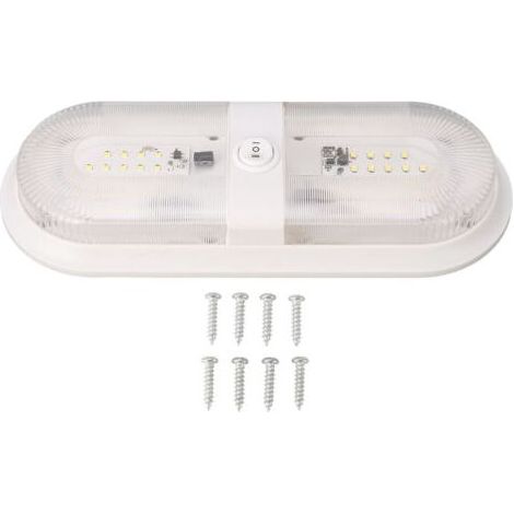 Plafonnier LED à Double dôme, 560lm, pour camping-car, avec interrupteur, pour remorque, camping-car, 10 à 24V (1/5)