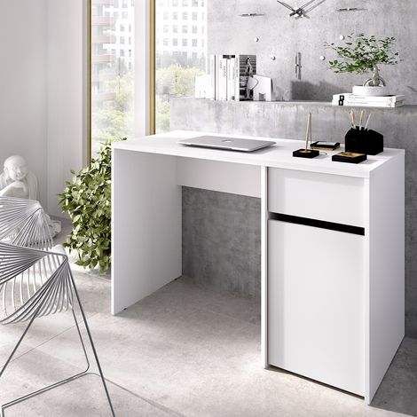 DEKIT GRUPO RIMOBEL BALI - MESA ESCRITORIO CON 1 CAJON Y 1 PUERTA - BLANCO - 74,2 x 110,30 x 50,20 (1/5)