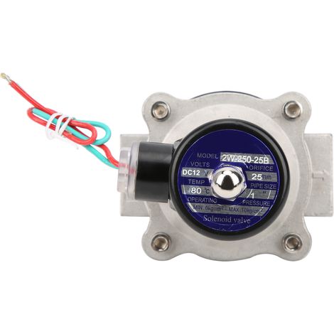 Électrovanne G1 en acier inoxydable, normalement fermée, à action directe, eau/air, à clic 2W-250-25BDC12V (1/5)