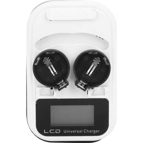2 Pièces Chargeur de Pile Bouton Rechargeable LCD pour Piles Lithium LIR2016 LIR2025 LIR2032 (EU Plug) (1/5)