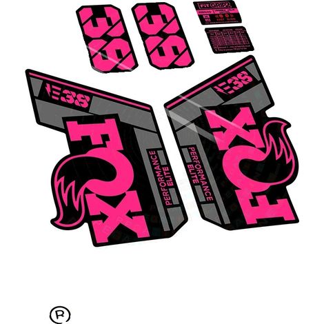 Pegatinas de vinilo resistente, diseños personalizables, color rosa fluorescente. (1/2)