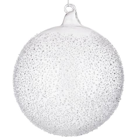 Palline per albero di Natale in vetro "Saturno" trasparente per decorazioni natalizie -1 sfera da 15 cm (1/4)