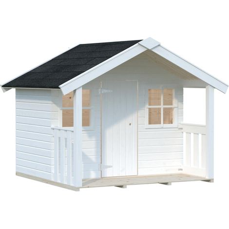 Abri de jardin en bois Felix 1,9 m2 Peint blanc (1/5)