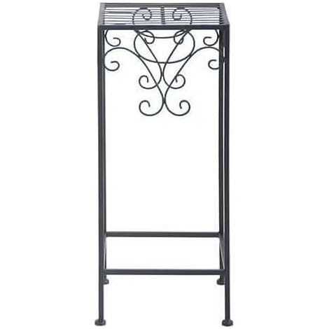 Guéridon en fer forgé 60 cm. Argent. Marque : Esschert Design. Réf. : BPH96 (1/2)