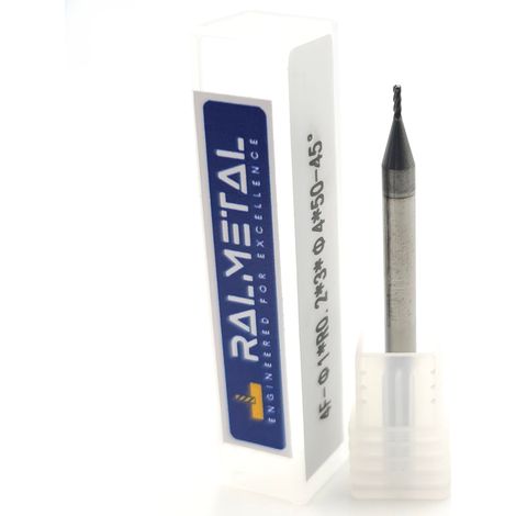 Radialfräser aus Vollhartmetall Fi 1 x R0.2 x 4D x 50 45 HRC