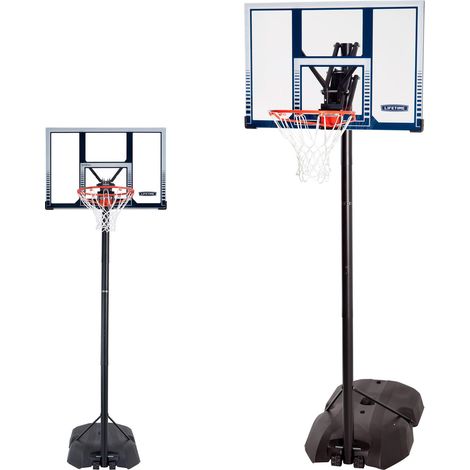 Lifetime 90001 Canasta de baloncesto portátil azul y blanco ajustable