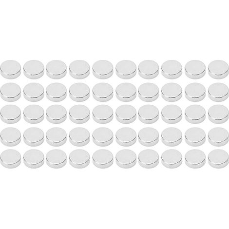 50 Stück Scheibenmagnete Neodym, starker Magnetismus, rund, 15 x 2 mm, Set für DIY-Kühlschränke