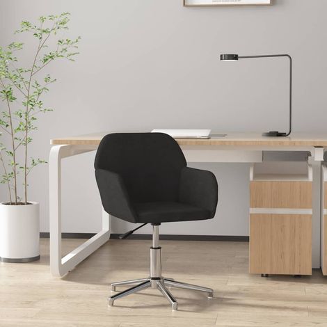 Chaise de bureau pivotante  Fauteuil de bureau Ergonomique Noir Tissu 58598 (1/5)