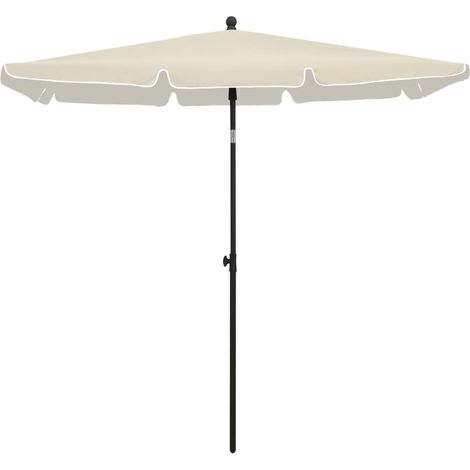 Maison Exclusive - Sonnenschirm mit Mast 210x140 cm Sandfarben