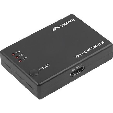 Commutateur vidéo LANBERG 5 X HDMI + Micro USB Noir Télécommande (1/5)