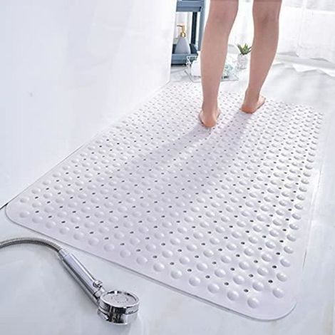 Tapis De Douche - 60x90 cm - PVC Antidérapant Avec Ventouses - Pour Cabine De Douche - 1 Pièce (1/4)
