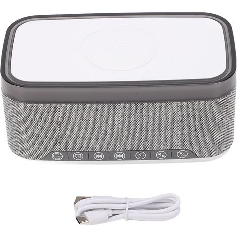 Enceinte Bluetooth Multifonction Sans Marque Modèle 2026 Chargeur Induction 15W Horloge Alarme Lumière Nuit Bruit Blanc ABS (1/5)