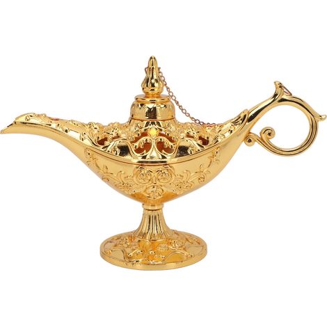 Lampe de table rétro en alliage de zinc ajouré, motif floral en relief, 22 cm, idéale pour la chambre et le bureau. (1/5)
