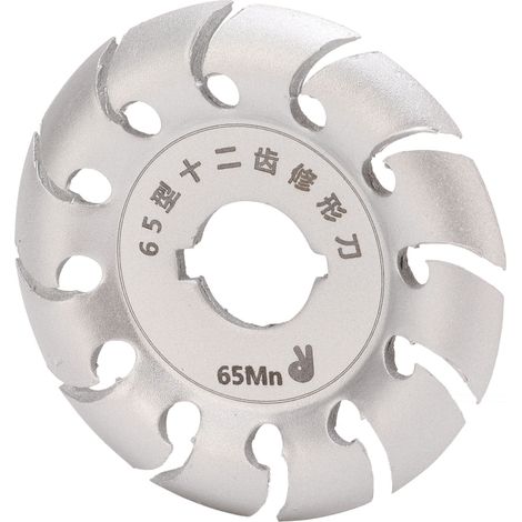 Meule en acier inoxydable, 12 dents, adaptée aux meuleuses d'angle, pour le bois, le caoutchouc et l'argent. (1/5)