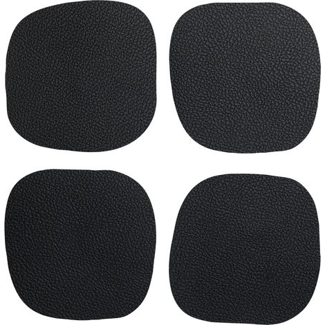 Vinanivao Untersetzer 10 x 10 cm schwarz 4er-Set Platzdecken