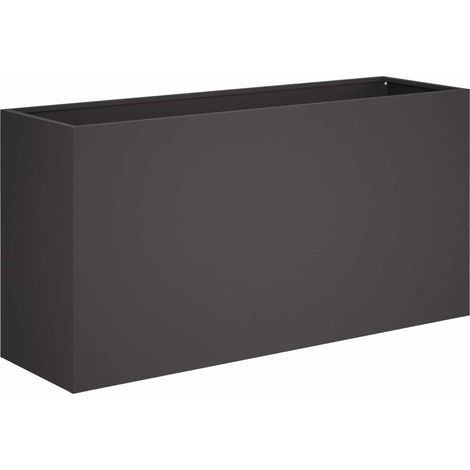 Garten-Pflanzgefäß Schwarz 100 x 30 x 40 cm Kaltgewalzter Stahl vidaXL