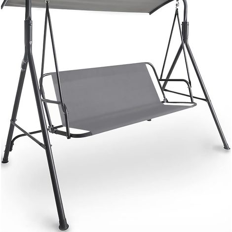 148 x 50 x 50 cm - Noir Housse de rechange pour balancelle de jardin en tissu Oxford 600D durable Ajustement universel pour balancelle 3 places (1/5)