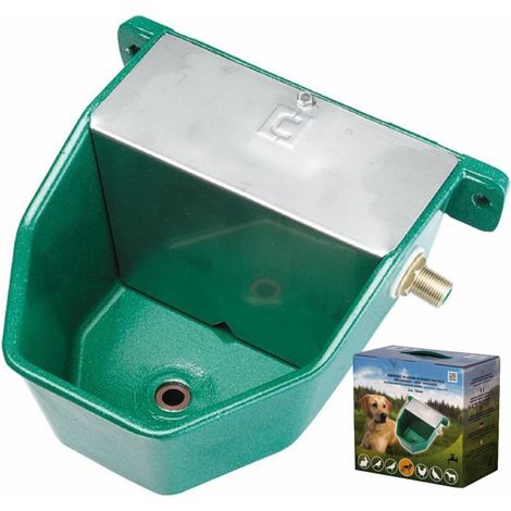 Abbeveratoio in Alluminio Alta Pressione per Cani. 18 x 22 x 13 cm. Include Fissaggio a Muro e Tappo di scarico