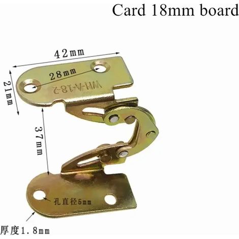 (18 mm) 1 pièce Charnière à rabat à 180 degrés en fer, charnière pliante invisible pour mécanisme de support de table à manger, bureau ou lit, accessoires de meubles (1/5)