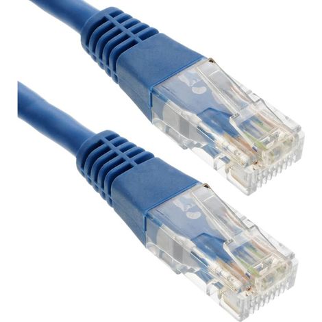 Câble réseau Ethernet UTP Cat.6 bleu 0,5 m (1/4)