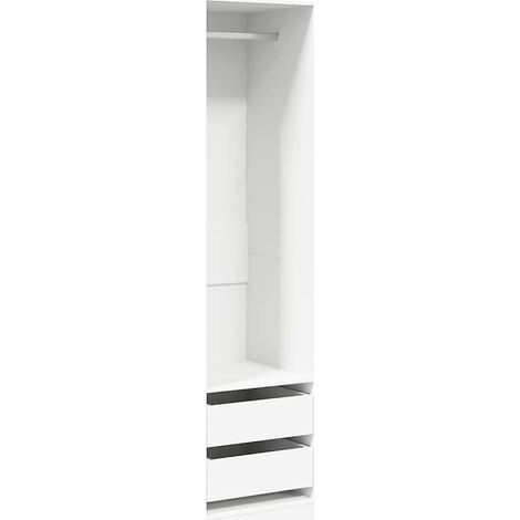 Maison Exclusive - Armadio con Cassetti Bianco 50x50x200 cm in Legno Multistrato