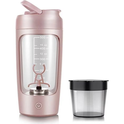 Electric Smart Portable Usb Rechargeable Blender Cup Automatic Self-Stirring Cup Mixing Cup Pink (1/5)