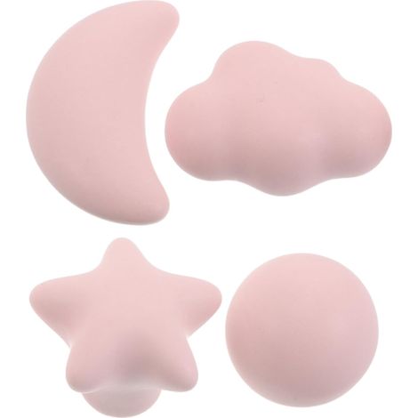 4 Pièces Poignée de Meuble Rose en Céramique Garçon et Filles (1/5)