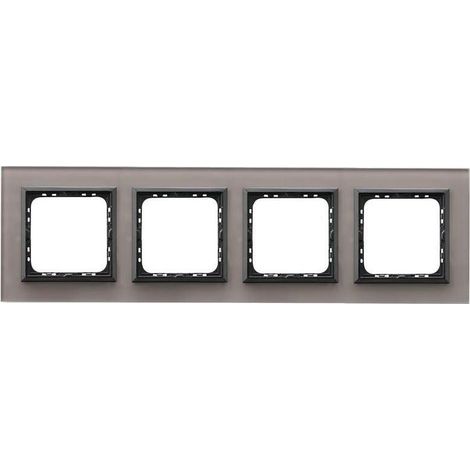 Ospel Sonata marco cuádruple gris vidrio 4 mm elegante