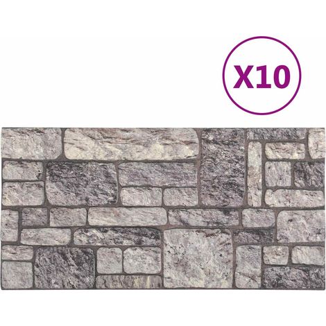 Maison Exclusive - Pannelli da parete 10 pz 100 x 50 cm Grigio e Bianco (1/4)