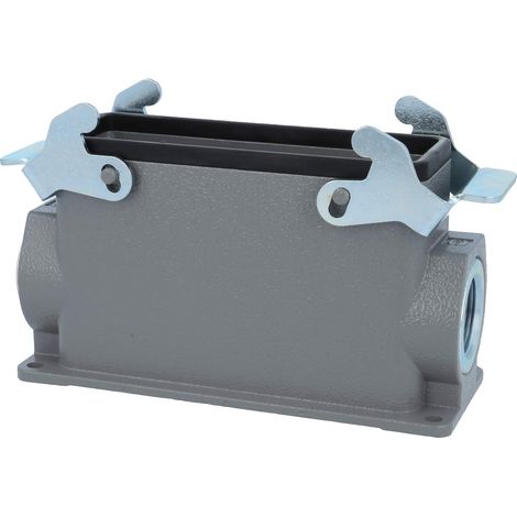 HARTING Han 24B Embase à monter en saillie haut, 1xM25 sortie de câble latérale, avec 2 étriers transversaux Presse-étoupe M25 Plage de serrage 9,0 mm - 17,0 mm - 1 Stück (1/3)