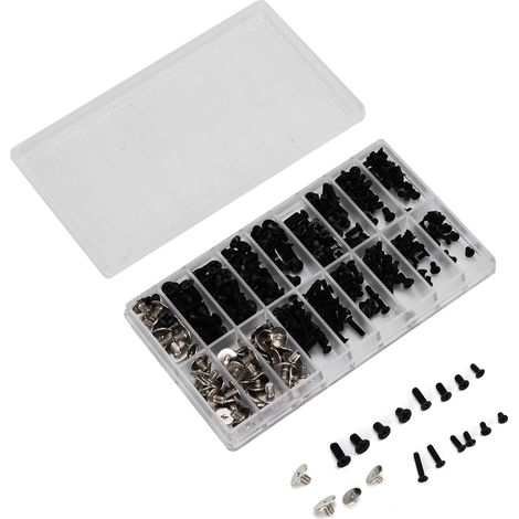 Kit 360 vis PC en acier allié, assortiment micro vis cruciformes M2 M2.5 M3, fixations pour ordinateur, ensemble de boulons divers. (1/5)