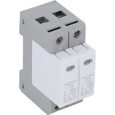 Photovoltaik-Überspannungsableiter 10-20kA 2P 36mm DIN-Schiene, PV-Überspannungsschutz 1000V, Solarblitzableiter, modulares Blitzschutzgerät. (1/5)
