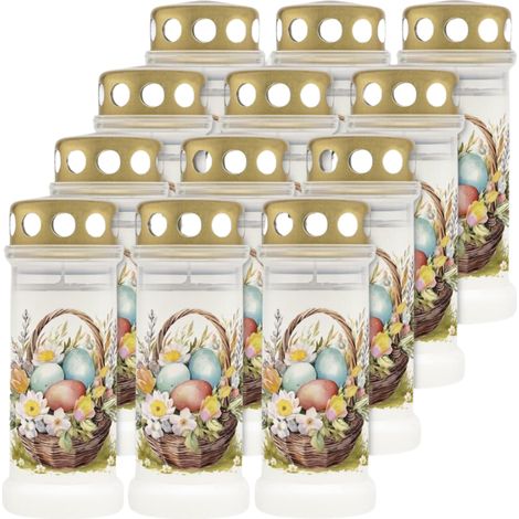 Cesto portacandele pasquale Bolsius con coperchio in metallo, altezza 70 cm, 12 pezzi (1/3)