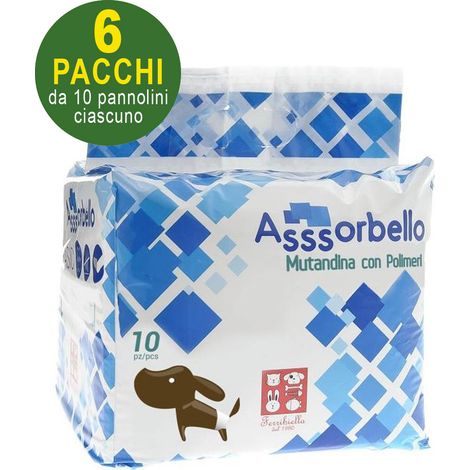 XXS 20-35 cm: 60 Pannolini mutandina con polimeri attivi catturano gli odori - 6 pacchi da 10 pezzi cad.
