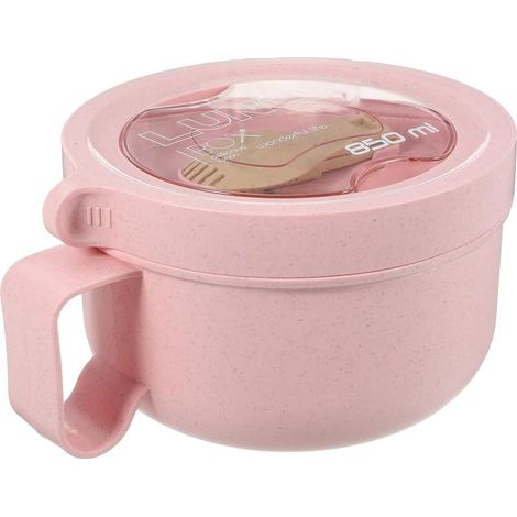 PRETYZOOM Boîte à bento portable grande capacité rose avec (1/5)
