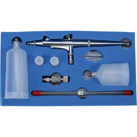 JP-131T Pistolet à peinture double action par gravité, gâchette précise, godet grande contenance, kit aérographe (1/5)