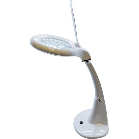 Flexo led lupa 3x 12x, 4 w 520 lm 6500k, blanco, 190 x 380 mm