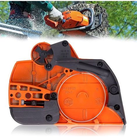 Carter de chaîne pour tronçonneuse compatible avec modèles 445 et 450, pièce de rechange référence 544097902 (1/3)