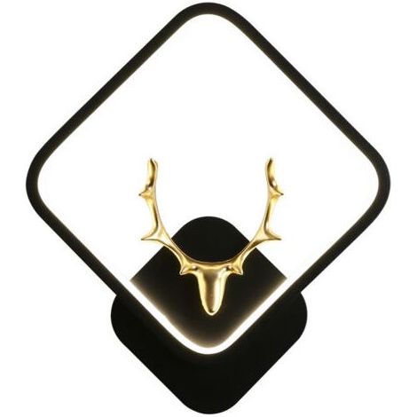 Applique murale carrée à LED pour intérieur, lumière blanc chaud, 12 watts, température de couleur 3000K, convient aux espaces de style moderne tels que les escaliers, les couloirs, les chambres et le (1/5)
